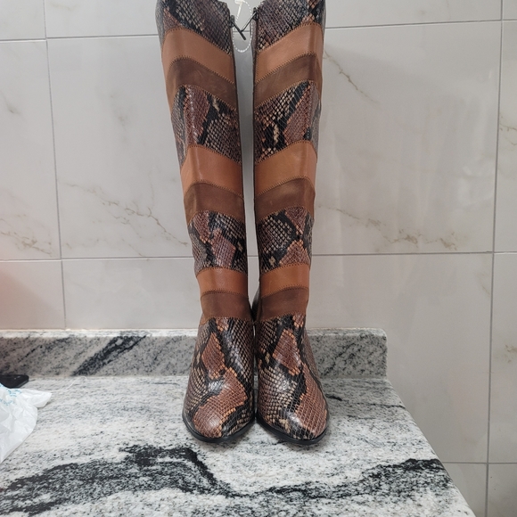 Saraalan Patchwork Boots Womens Shoes 